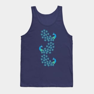 Peacocks Exotic Indian Birds Pattern Tank Top